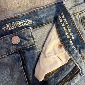 High rise distressed mom jeans